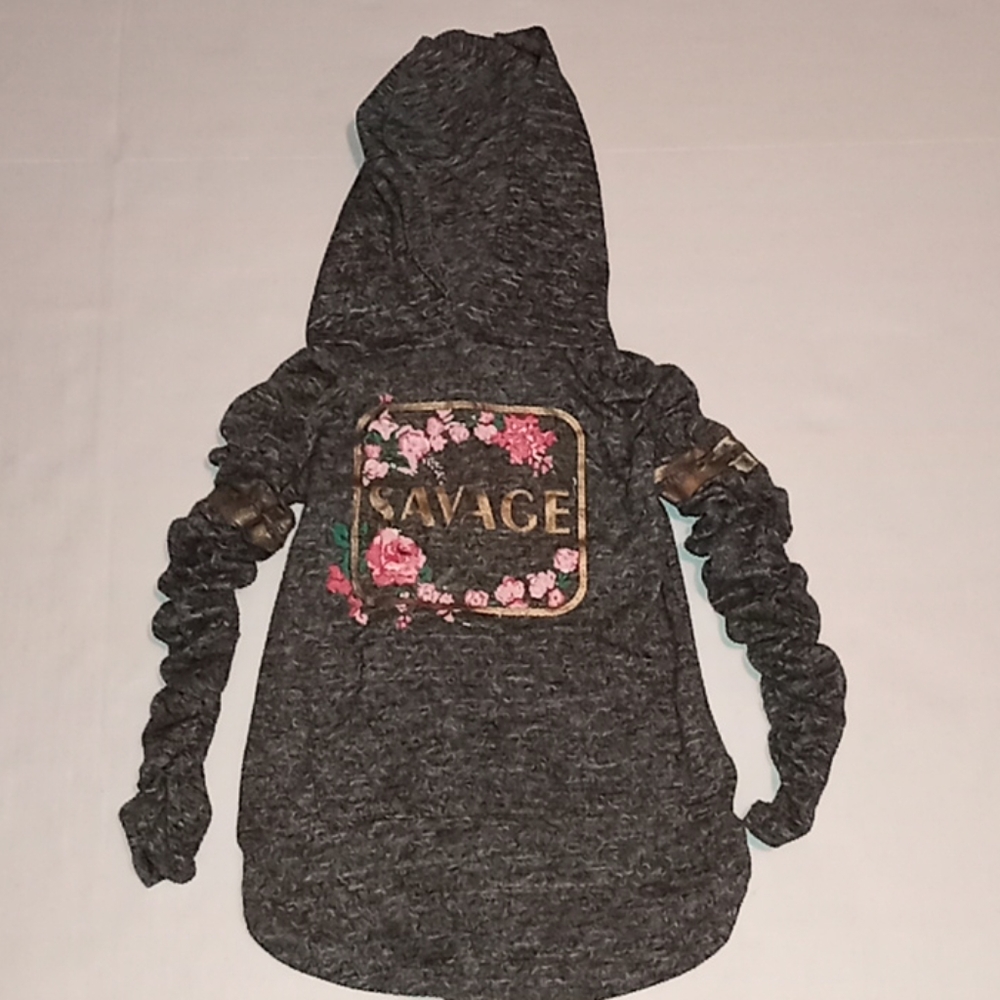 Girls Three Hearts Savage Sweater Size 5/6